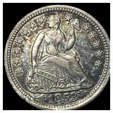 1853 Arrows Seated Liberty Half Dime NEARLY UNCIRC