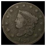 1829 Med. Letters Coronet Head Large Cent NICELY C