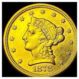 1878 $2.50 Liberty Head Quarter Eagle CHOICE BU