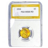 1934 Wheat Cent PGA MS66 RD