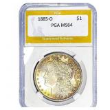 1885-O Morgan Silver Dollar PGA MS64