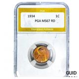 1934 Wheat Cent PGA MS67 RD