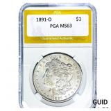 1891-O Morgan Silver Dollar PGA MS63