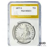 1877-S Silver Trade Dollar PGA MS63+