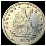 1875 Seated Liberty Quarter HIGH GRADE