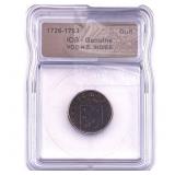 1726-1793 VOC N.E. Indies Bronze Duit ICG Genuine
