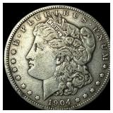 1904 Silver Morgan Dollar CLOSELY UNCIRCULATED