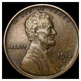 1912-S Bronze Lincoln Wheat Cent NEARLY UNCIRCULAT