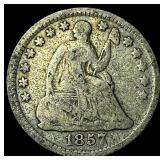 1857-O Silver Half Dime NICELY CIRCULATED