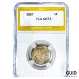 1937 Buffalo Nickel PGA MS65