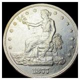 1877 Silver Trade Dollar CHOICE AU