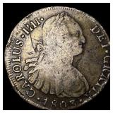 1803-ME Mexico 8 Reales LIGHTLY CIRCULATED
