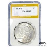 1926-S Silver Peace Dollar PGA MS63