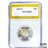 1944-D Mercury Silver Dime PGA MS66