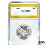 1944 Mercury Silver Dime PGA MS67+