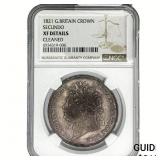 1821 Great Britain George III Secundo Silver Crown