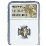 Roman Augustus, 27 BC-AD 14 Silver Denarius NGC
