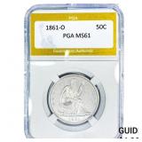 1861-O Seated Liberty Half Dollar PGA MS61