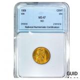 1909 VDB Wheat Cent NNC MS67 RD