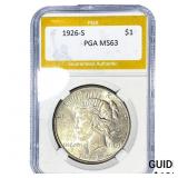 1926-S Silver Peace Dollar PGA MS63