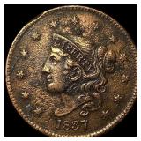 1837 Coronet Head Large Cent NICELY CIRCULATED