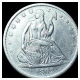 1862-S Silver Half Dollar CHOICE AU