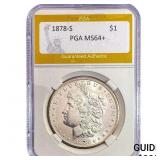 1878-S Morgan Silver Dollar PGA MS64+