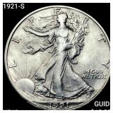1921-S Walking Liberty Half Dollar NEARLY UNC