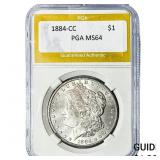 1884-CC Morgan Silver Dollar PGA MS64
