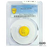1911 $2.50 Gold Quarter Eagle PCGS AU58