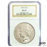 1935-S Silver Peace Dollar NGC MS63