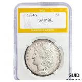 1884-S Morgan Silver Dollar PGA MS61