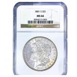 1881-S Morgan Silver Dollar NGC MS66