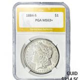 1884-S Morgan Silver Dollar PGA MS63+