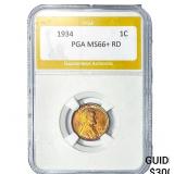 1934 Wheat Cent PGA MS66+ RD