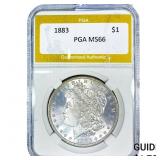 1883 Morgan Silver Dollar PGA MS66