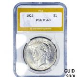 1926 Silver Peace Dollar PGA MS63