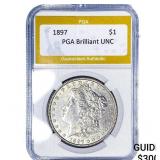 1897 Morgan Silver Dollar PGA Brilliant UNC