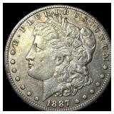 1887-S Silver Morgan Dollar CLOSELY UNCIRCULATED