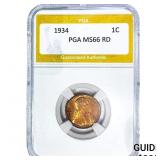 1934 Wheat Cent PGA MS66 RD
