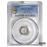 1655 Livonia Silver Solidus PCGS MS62