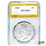 1926 Silver Peace Dollar PGA MS63