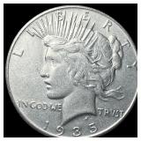 1935 Silver Peace Dollar CLOSELY UNCIRCULATED
