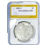 1880-S Morgan Silver Dollar PGA Brilliant UNC
