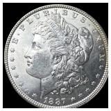 1887 Silver Morgan Dollar GEM BU