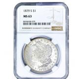 1879-S Morgan Silver Dollar NGC MS63