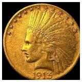 1913 Indian Head Gold Eagle $10 CLOSELY UNCIRCULAT