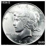 1934-S Silver Peace Dollar CHOICE BU