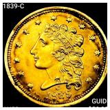 1839-C $2.50 Gold Quarter Eagle CLOSELY UNC