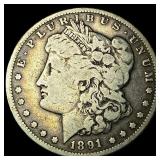 1891-CC Silver Morgan Dollar ABOUT UNCIRCULATED